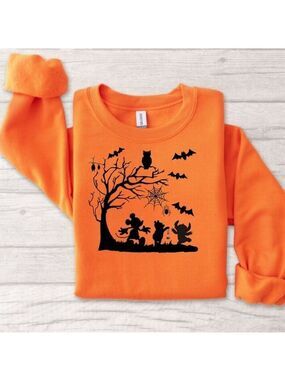 Disney Halloween Mickey Pooh Stitch Sweatshirt Sweater